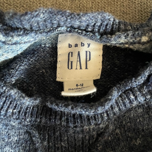 Baby Gap blue striped cozy one piece outfit - Picture 3 of 3